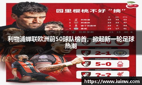 利物浦蝉联欧洲前50球队榜首，掀起新一轮足球热潮